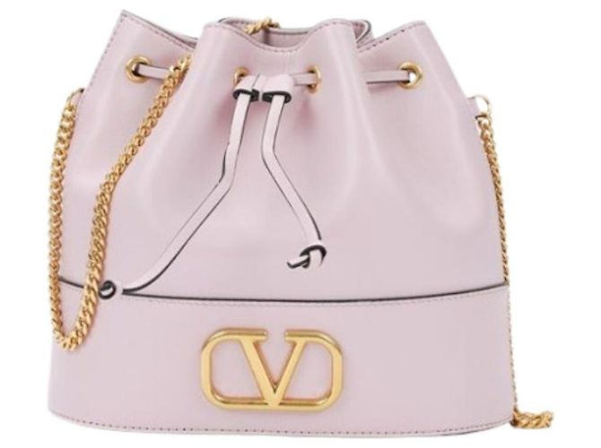 Valentino Borsa a secchiello con logo distintivo Porpora - vista 2