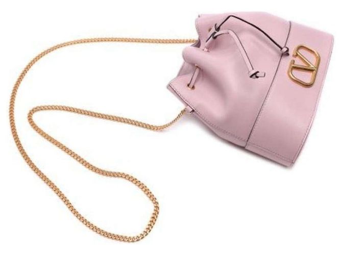 Valentino Borsa a secchiello con logo distintivo Porpora - vista 8
