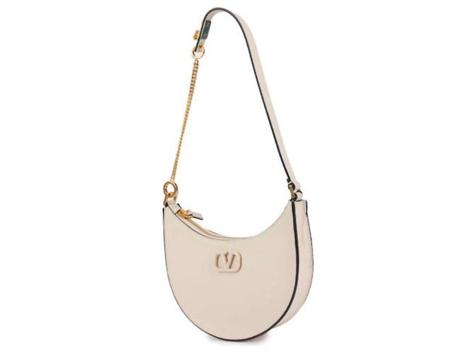 Valentino Bolso de Hombro Logo RQR Marfil Blanco - vista 10
