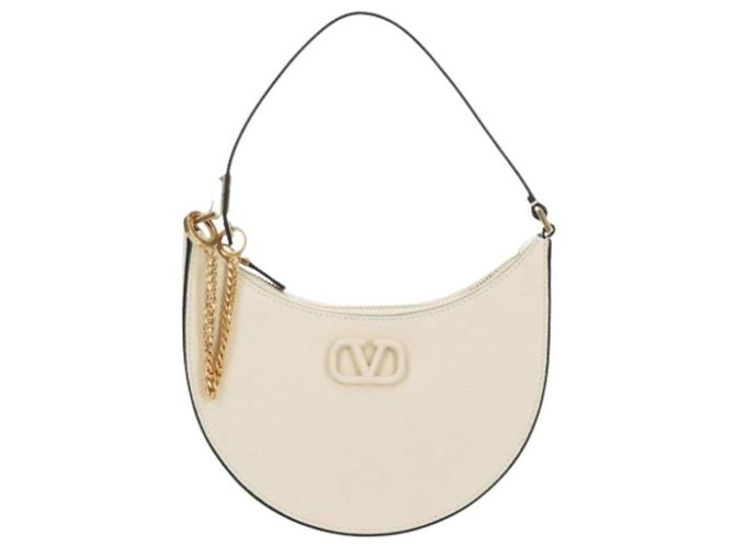 Valentino Bolso de Hombro Logo RQR Marfil Blanco - vista 2