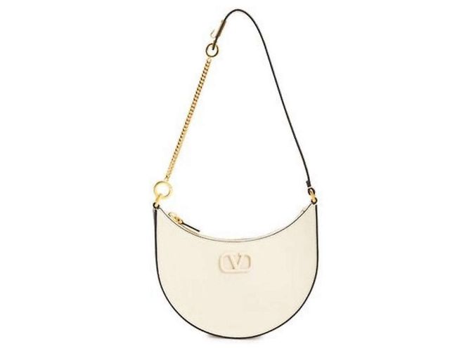 Valentino Bolso de Hombro Logo RQR Marfil Blanco - vista 5