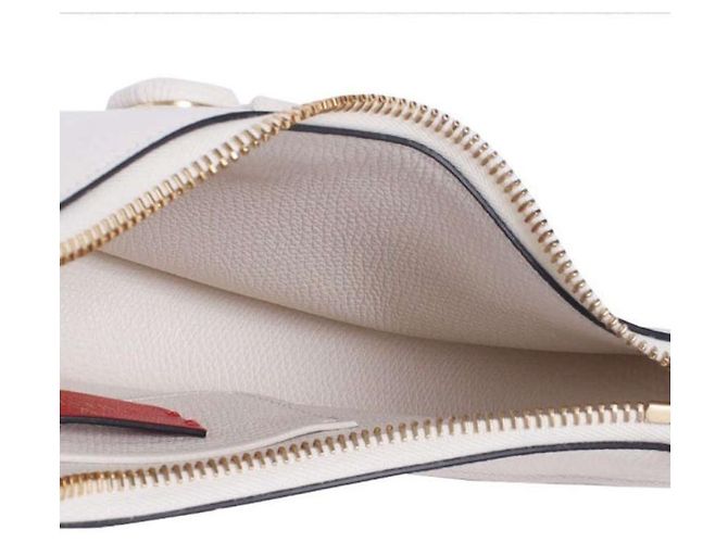 Valentino Bolso de Hombro Logo RQR Marfil Blanco - vista 6