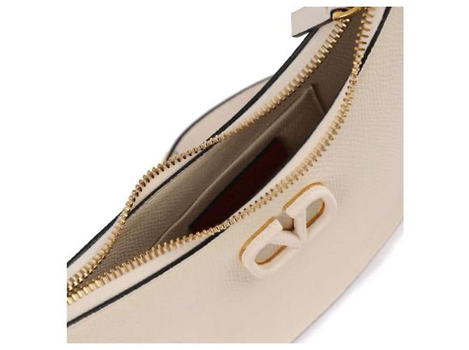 Valentino Bolso de Hombro Logo RQR Marfil Blanco - vista 7