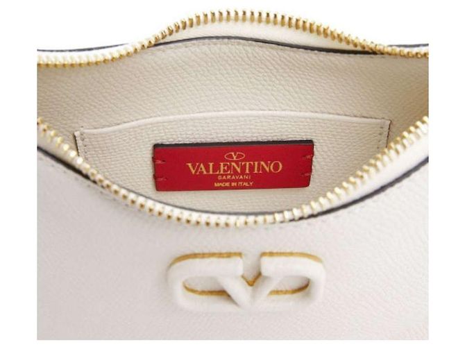 Valentino Bolso de Hombro Logo RQR Marfil Blanco - vista 9