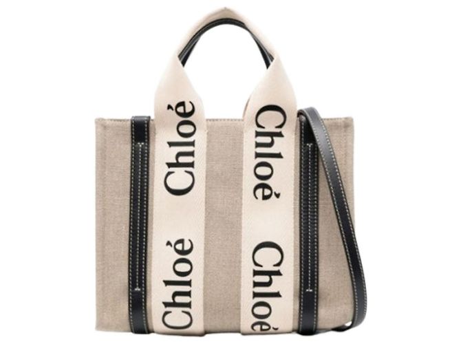 Chloé Borsa Tote Woody Piccola Blu Navy - vista 2
