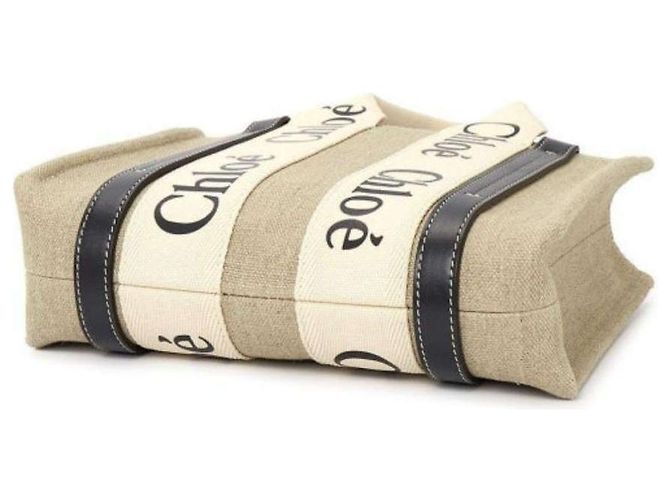 Chloé Borsa Tote Woody Piccola Blu Navy - vista 7