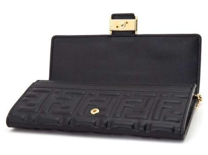 Fendi Borsa Baguette Catena Nera timbrata: AAJD Nero - vista 7