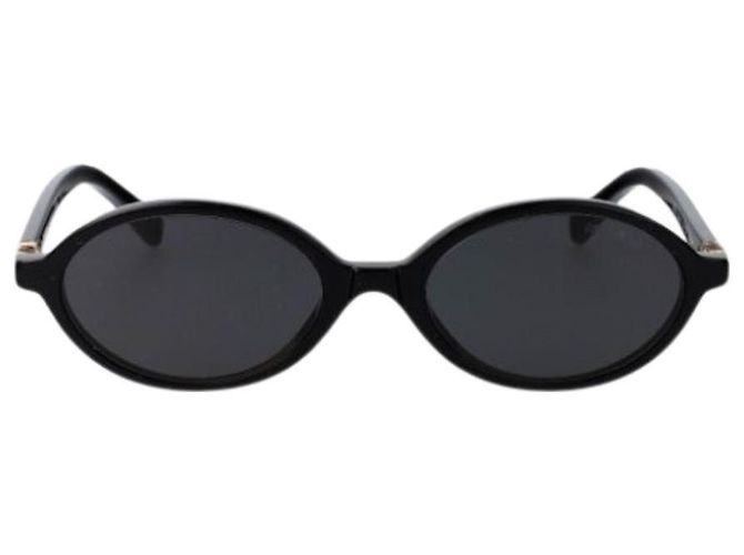 Miu Miu Occhiali da sole ovali neri Rigard Nero - vista 3