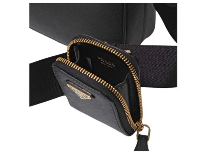 Prada Borsa a Spalla Logo Triangolo Riedizione Nera NZV Nero - vista 10