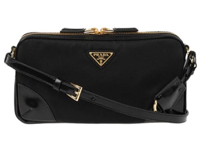 Prada Borsa a spalla piccola riedizione nera Nero - vista 2