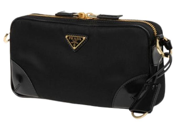 Prada Borsa a spalla piccola riedizione nera Nero - vista 3