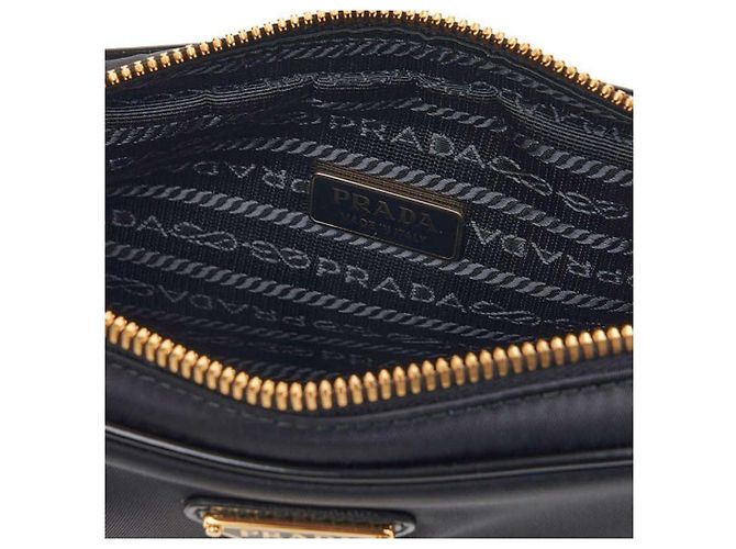Prada Borsa a spalla piccola riedizione nera Nero - vista 6