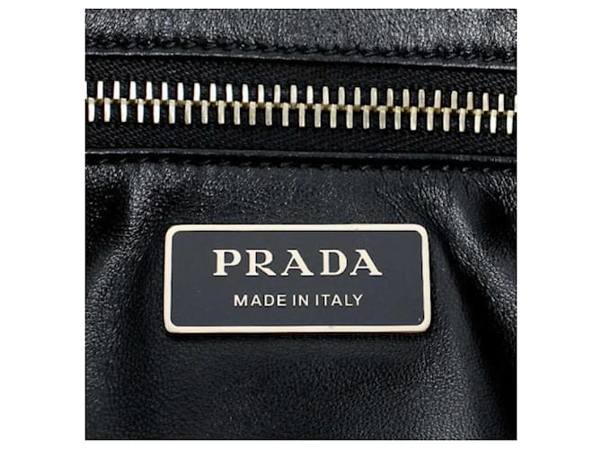 Prada Borsa a Spalla Emme Media Nero - vista 7