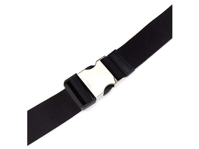 Prada Bolsa de cintura de nylon com logo triangular Preto - vista 7