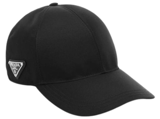 Prada Gorra de nylon con logo Negro - vista 2