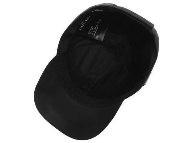 Prada Gorra de nylon con logo Negro - vista 8