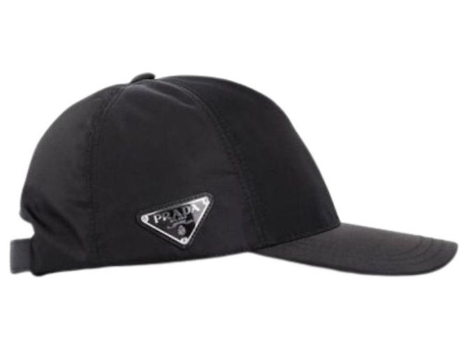 Prada Nylon-Baseballcap mit seitlichem Dreieckslogo Schwarz - Ansicht 6