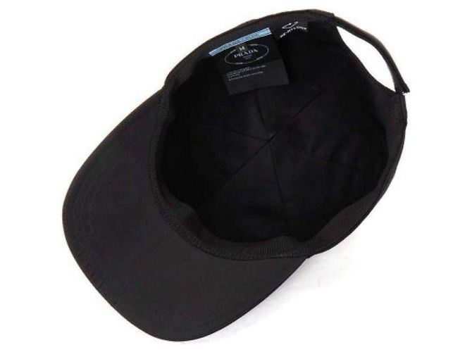 Prada Nylon-Baseballcap mit seitlichem Dreieckslogo Schwarz - Ansicht 8