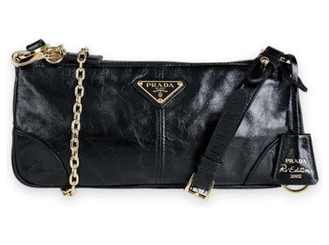 Prada Borsa a Spalla Media ReEdition Nero - vista 10