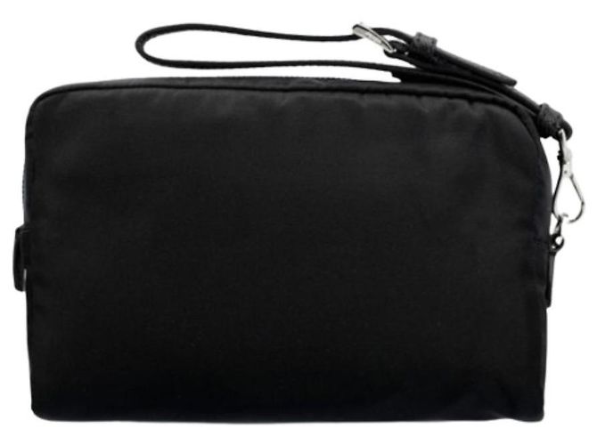 Prada Pochette di bellezza in nylon nero - vista 3