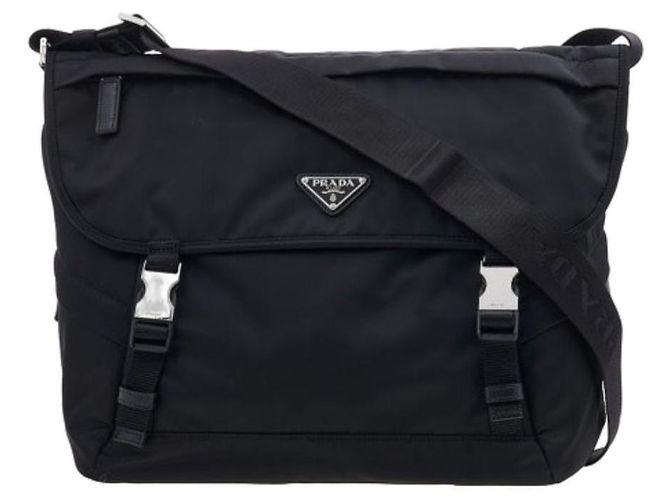 Prada Borsa a tracolla in nylon leggero Nero - vista 2