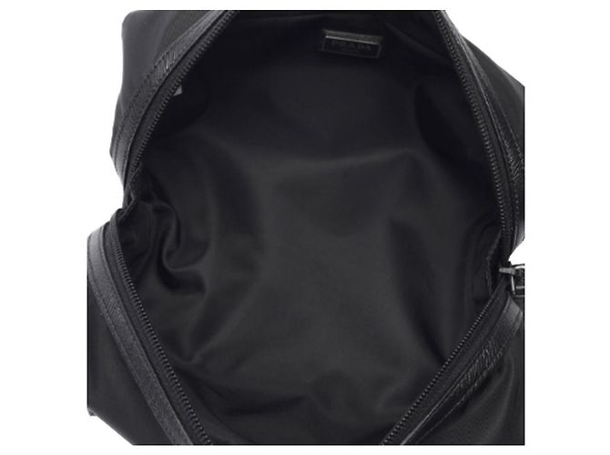 Prada Pochette Triangolo Logo in Nylon Rena Nero - vista 5