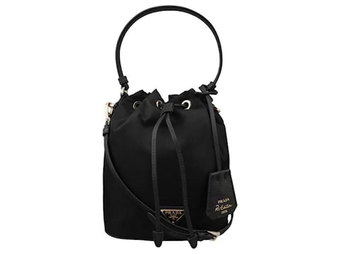 Prada Borsa mini tote in nylon nero - vista 2