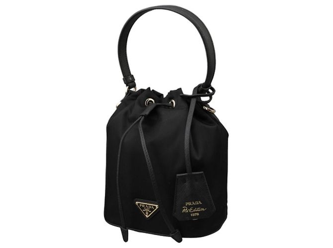 Prada Borsa mini tote in nylon nero - vista 3