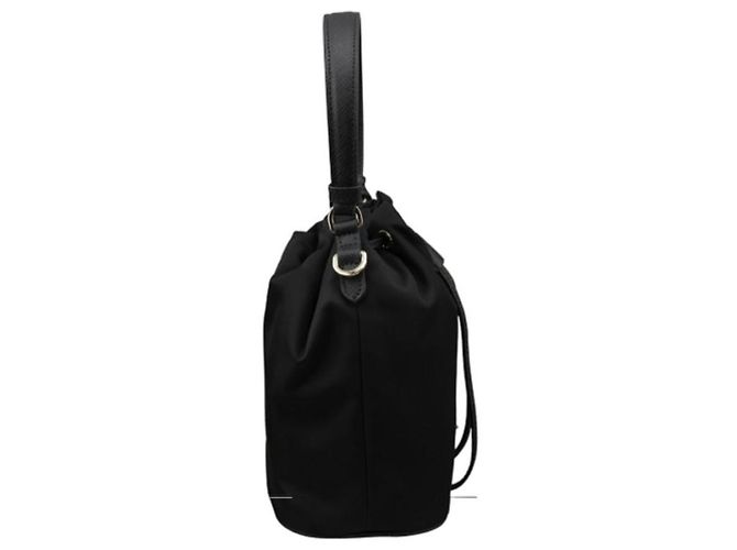 Prada Borsa mini tote in nylon nero - vista 5