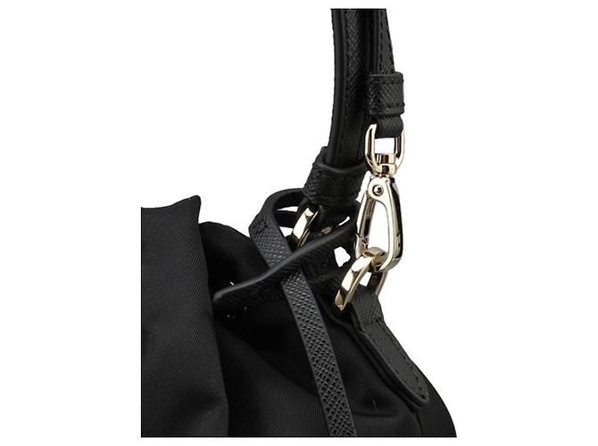 Prada Borsa mini tote in nylon nero - vista 8