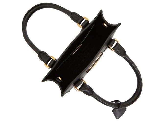 Prada Bolsa Tote Saffiano Preta com Logo Triangular Número do Produto: NZV Preto - vista 10