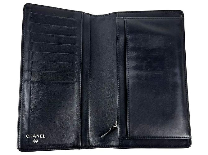 Chanel Camelia Makeup Palette Folded Wallet Long Wallet Black - view 11