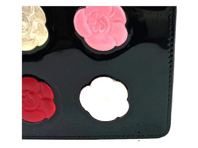 Chanel Camelia Makeup Palette Folded Wallet Long Wallet Black - view 5