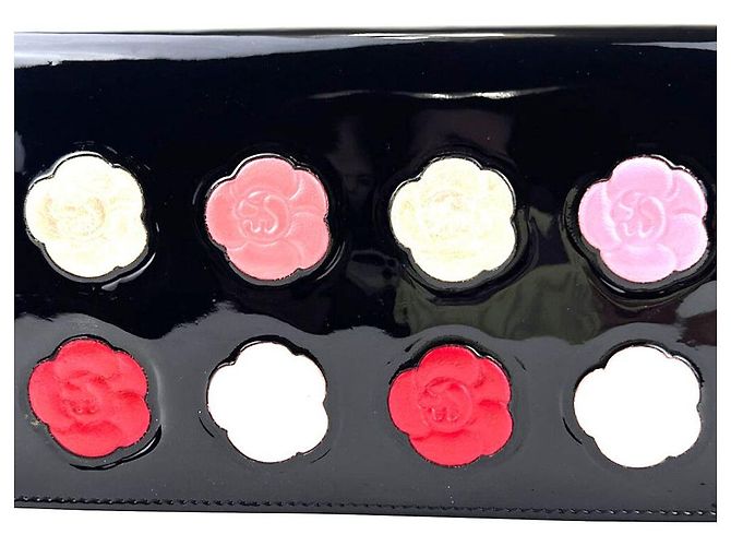 Chanel Camelia Makeup Palette Folded Wallet Long Wallet Black - view 6