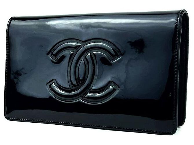 Chanel Camelia Makeup Palette Folded Wallet Long Wallet Black - view 8