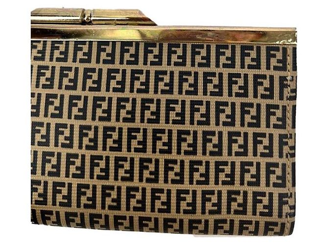 Fendi FF Logo Clutch Braun - Ansicht 3