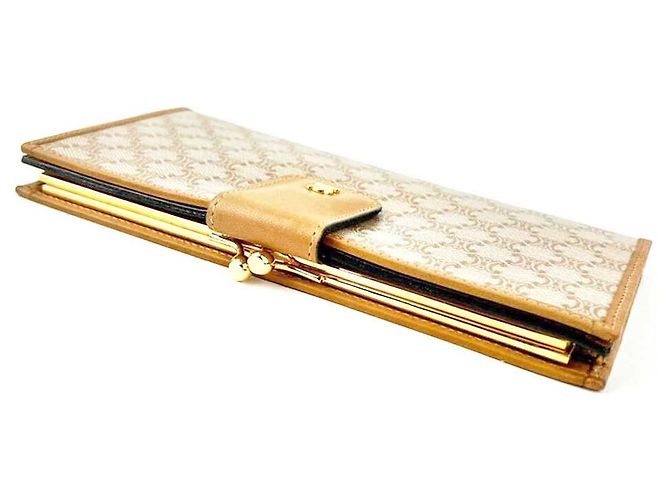 Céline Logo Vintage Beige Long Wallet Brown - view 4