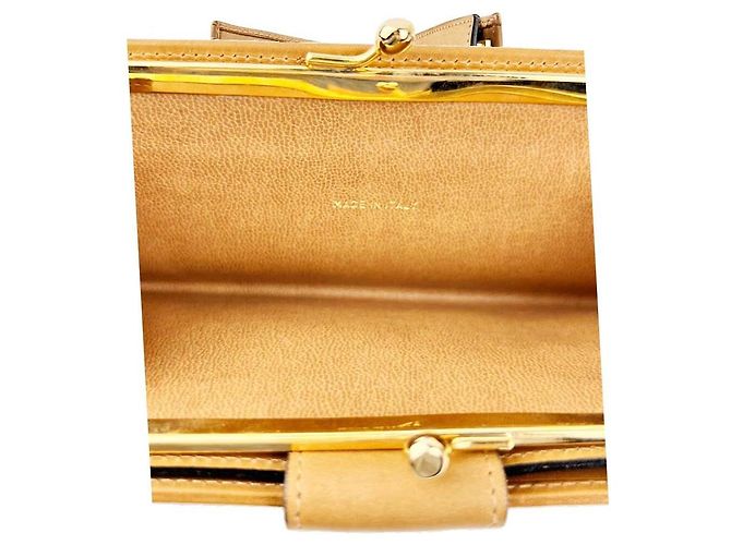 Céline Logo Vintage Beige Long Wallet Brown - view 6