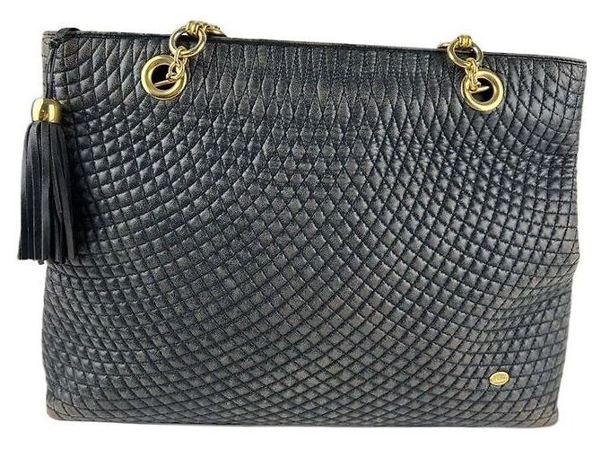 Bally Borsa a spalla in pelle trapuntata con frange e catena Marrone - vista 2