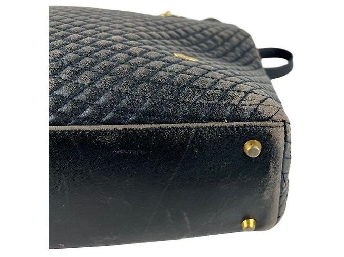 Bally Borsa a spalla in pelle trapuntata con frange e catena Marrone - vista 3