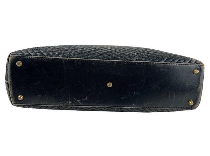 Bally Borsa a spalla in pelle trapuntata con frange e catena Marrone - vista 4
