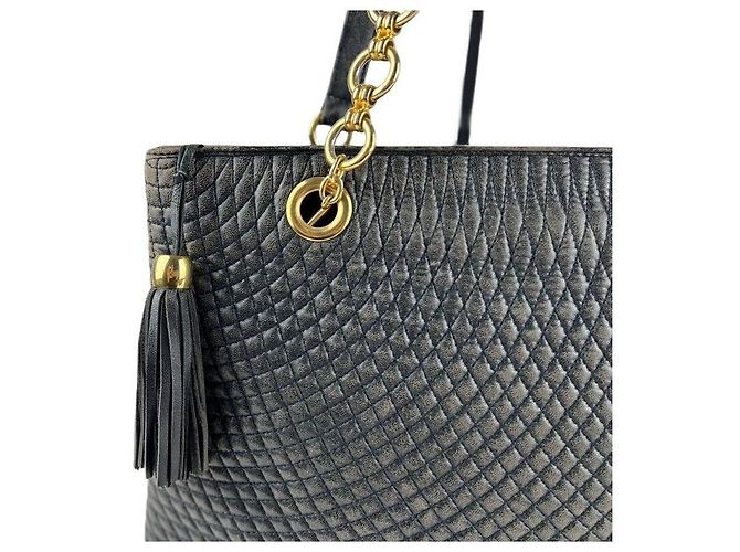 Bally Borsa a spalla in pelle trapuntata con frange e catena Marrone - vista 6