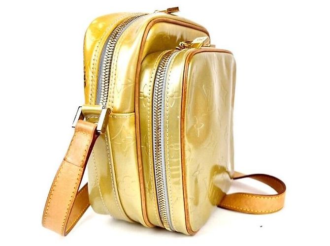 Louis Vuitton Borsa a tracolla Wuster in vernice monogramma Giallo - vista 2