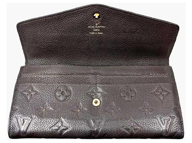 Sarah Louis Vuitton Portafoglio Lungo Monogram Sara Marrone Scuro - vista 2