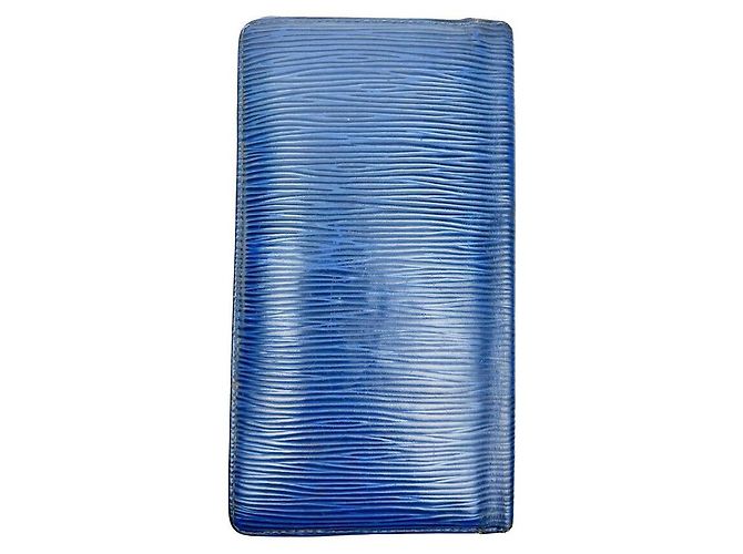 Louis Vuitton Carteira longa Brazza em couro Epi azul marinho - vista 2