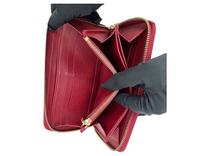 Louis Vuitton Cartera Larga Monogram Vernis Roja - vista 4