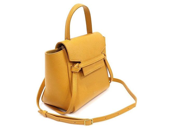 Belt Bag Céline Bolso de cinturón nano de piel de ternera amarilla Amarillo - vista 2