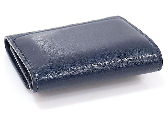 30 Montaigne Dior Navy Crinkled Lambskin MONTAIGNE Lotus Wallet - view 5