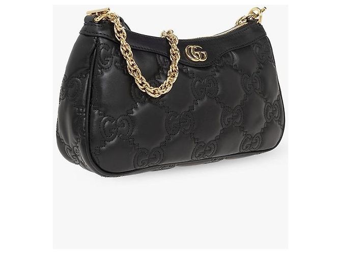 Gucci Borsa in pelle trapuntata GG nera Nero - vista 5