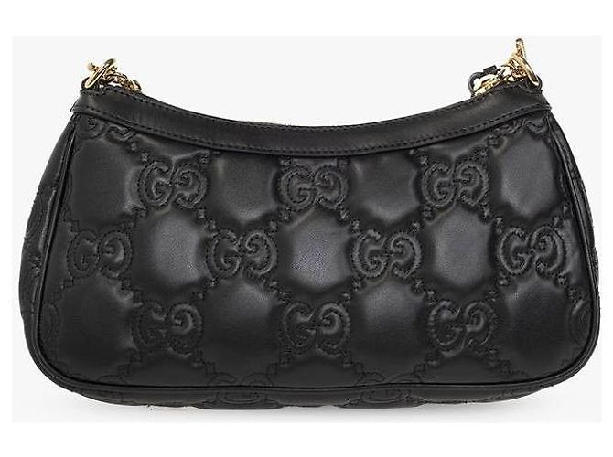 Gucci Borsa in pelle trapuntata GG nera Nero - vista 6